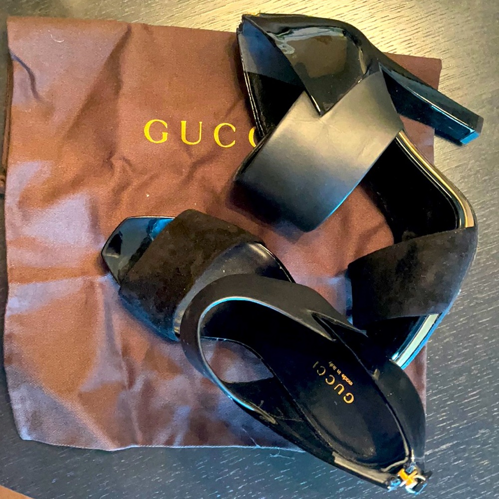 Gucci Black Nero Heels. 37.5
